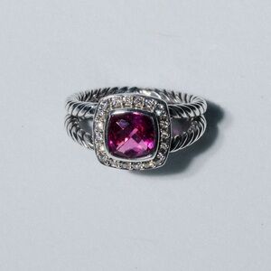 David Yurman 2011 pink tourmaline and diamond ring